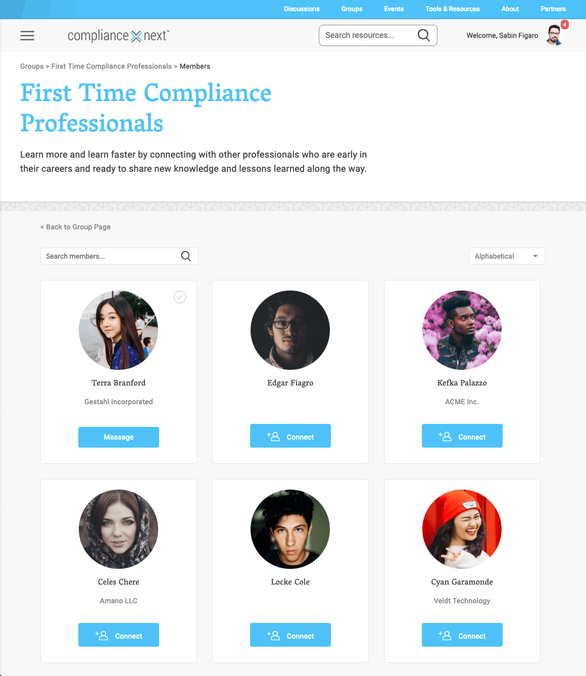 Screenshot of Compliance Next website